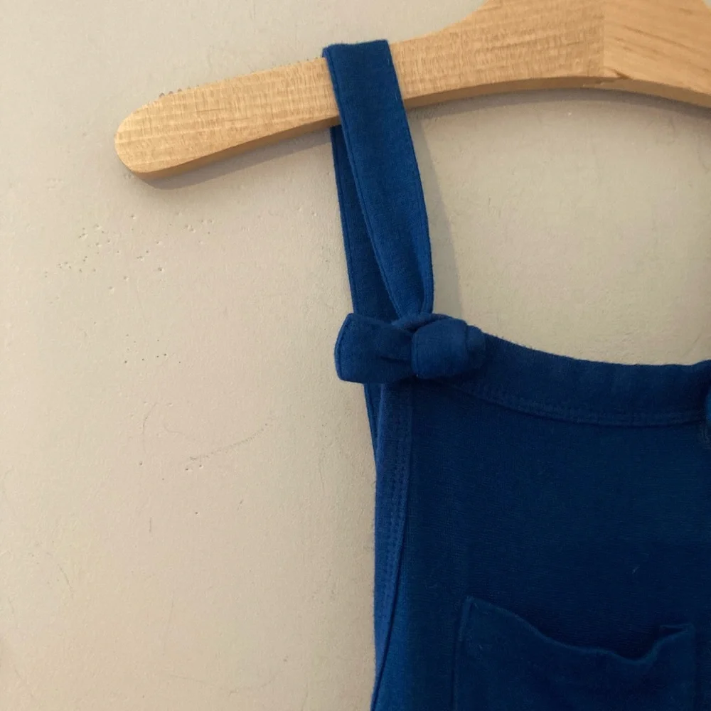 $18 ADD ON Kyte Baby‎ bamboo blue overall romper soft quincy mae posh peanut
